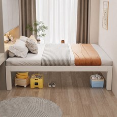 평상형 침대 프레임 침실 원룸 자취방 공간활용 저상 베드, T02+50mm매트리스