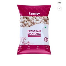 인도 Farmley Prasadam Makhana Fox Nuts 폭스너트 100g 빅사이즈 풀 마카나 인도 스낵, 1개