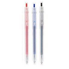 델리 델라이트 퀵드라이 노크식 젤잉크펜 0.5mm EQ118, Red, 6개