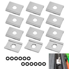 카약 어댑터 및 O-링 6개 YakAttack MightyBolt RAM Scotty 및 기타 1.3cm(1/2인치) 와이드 헤드 T-볼트에 적합 FeelFree Uni, 어댑터 12개