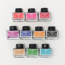 꿈꾸는비 만년필 잉크 10색 세트 15ml 자녀선물