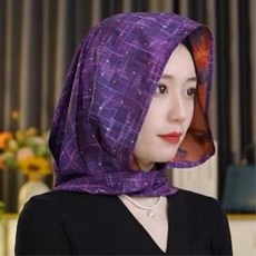 百搭印花頭巾 絲巾 披肩 旅遊防曬 頭巾帽