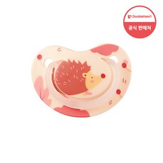 더블하트 Fun Friends 노리개 젖꼭지, 2개, 고슴도치, 3단계