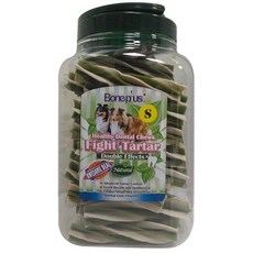 "3貓2館" 買一送二包潔牙骨BONE PLUS 大桶裝潔牙骨 BP潔牙骨 雙刷頭 六星綜合骨結潔牙骨 S, 1個, 六星雙效薄荷草本,S/1250g