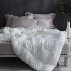 UN# 台灣製 純棉水洗被 銅氨纖維 恆溫透氣 可機洗 可低溫烘乾 四季被, 秘境白,單人（5x7尺）