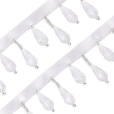 메탈릭 스레드 레이스 트림 럭셔리 감성 의상 인테리어 DIY, 1개, 레드 메탈릭 오간자