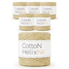 菲利普紡織 Cotton Helix 鉤織線 N4, 6個, 405 米色