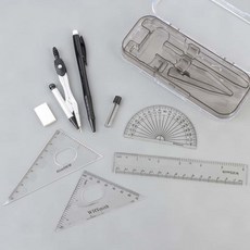 콤파스세트 각도기 세트 자 컴퍼스, 1개