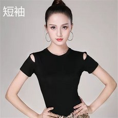 라틴댄스복상의 하의 라인댄스복 보급형 블랙상의-블랙스커트 S