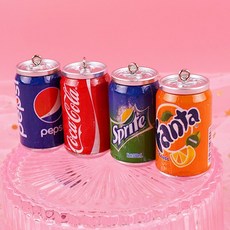 [이브닝메종] 미니어처 탄산음료 캔음료 모형 고리 펜던트 4종, 스프라이트 rsE4, 1개