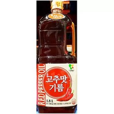 고추 맛기름 영미 1.8L 고춧 기름 고추씨 식당용 고추기름 고추맛기름, 1개