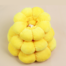 伊莉莎白圈 寵物頭套 防舔圈 造型頭套 軟圈頭套 寵物布頭套 貓用頭套 棉質【台灣現貨】, 1個, 太陽花,S