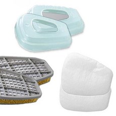 Oce 62 75 양구방독면 방독필터03&1급 방진필터&연결체 석면호흡보호구필터 양구방독면필터 정화통필터세트, 1