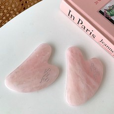 Per Sense 臉部刮痧板, 1個, 天然水晶/ 粉水晶石