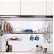 해피홈 풀세트씽크선반800 + 싱크롤선반6롤 오렌지, 1단, 5개