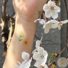 온빛마켓 타투스티커 파스텔플라워 초등문구선물