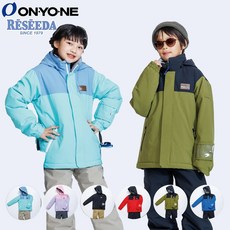 온요네 스키복 레세다 키즈 주니어 남여공용 상하의 세트 스키웨어 보드복 6컬러