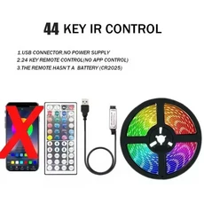 쿠쿠스토어 5V B LED 스트립 라이트 5050 RGB 1-30M 블루투스 앱 제어 조명 방 아이스 음악 동기화 색상 변, 03 발광 Color8, 01 None Waterproof, 08 5m-19.85Inch