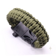 서바이벌팔찌 파라코드 야외활동 응급상황 휘슬 나침반 착용형 등산용품 캠핑장비, 1개, 생존팔찌