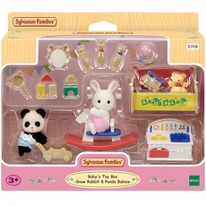 EPOCH Sylvanian Families 森林家族 雪花兔與熊貓寶寶的遊戲室公仔套組 5709, 1套