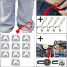 아시쥬 강력고정 바지 밑단 청바지 길이 조절 고정 클립, 단일B, 10개