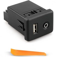 제트 블랙 오디오 플레이어 및 USB 콘센트 인터페이스 모듈 쉐보레 크루즈 GMC 캐딜락 뷰익 모델용 교체 84333024 설치 도구 포함 커버 없음, without cover