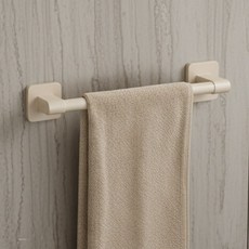 레브홈 튼튼한 무타공 욕실 수건걸이 화장실 수건거치대, 1개, 크림베이지