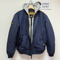 極度乾燥 Superdry Rookie Flight 假兩件式 連帽飛行夾克, 深藍,L, 1個