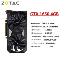 ZOTAC 그래픽 카드 채굴 비디오 1650 PC 컴퓨터 GTX 데스크탑 TI 1060 4GB 1050 6GB 1660 3GB 슈퍼 1050TI 1660S, Zotac 1650 4G