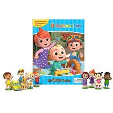 [5] Cocomelon My Busy Books - Storybook 10 figurines playmat