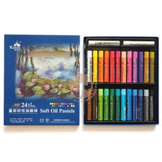 Kuelox 軟性油畫棒 24+2色, 馬卡龍, 1個