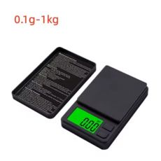 포켓 저울 1000g X 0.1g - 디지털 그램 식품 보석 온스/곡물 저울 백라이트 LCD - 여행용 미니 저울 0.01g 미니 디지털 저울 고정밀 전자 소형 저울 보, 1개, 1000G/0.1G