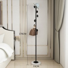 철제 북유럽 대리석 화이트 거치대+블랙 스탠드옷걸이 코트랙, 8. 원반행거블랙홀더+화이트대리석