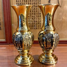 八仙花瓶/銅製/1尺