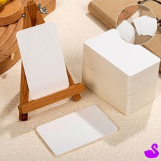 PS 아트페이퍼 반코팅 무지 종이카드 100매 7x11cm 드로잉카드 화이트카드