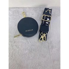 mizzue 小鳥品牌寬背帶 LOGO 印花 厚磅相機背帶HB008 圓餅錢包 (台灣現貨)韓版百搭, 1個, 黑色背帶+圓餅錢包(現貨)