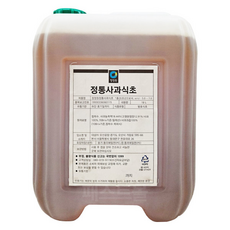 청정원 정통사과식초, 1개, 18L