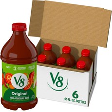 V8 오리지널 100% 야채 주스 토마토 주스가 포함된 야채 블렌드 1.36리 V8 오리지널 100% 야채 주스 토마토 주스가 포함된 야채 블렌드 1.36리터 병 (6개 팩