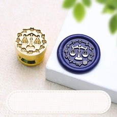 왁스 실링 스탬프 초대장 별자리 엠보싱 1개, 09 libra