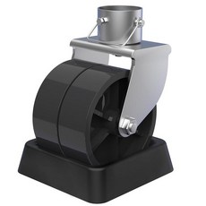 USYATO 휠 초크 포함 15.2cm(6인치) 트레일러 잭 교체 - 907.2kg(2000파운드) 듀얼 회전 캐스터 및 안전 핀 모든 소프트 그라운드 롤 텅 잭 보트 캠, 152190 USYATO 15.2cm(6인치) 듀얼 트