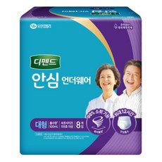 디펜드 남녀공용 안심 언더웨어 성인기저귀, 대형, 8개입, 20개