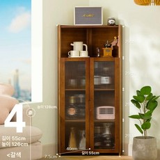 원목 코너 서랍 코너장 선반 수납장 구석 장식 인테리어 코너장식장, 조립형, [창홍문] 4칸 (티 컬러)
