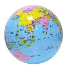 풍선 지구본 대형 40cm 색상구분표현 안전놀이설계 유아학습교구 어린이교육놀이 대륙해양구분 지구본풍선
