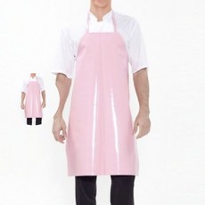 목걸이형 양면 방수앞치마 핑크 어린이집선생님앞치마 보육교사앞치마, 1개, 1L