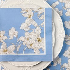 오릴리 파티 플라워 디자인 종이 장미 냅킨 퓨어릴리 33cm, 2세트, 40개