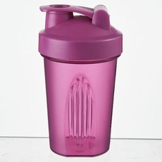 搖搖杯耐高溫食品級運動水杯防摔牛奶豆漿奶昔蛋白質粉隨手杯攪拌, 1個, 食品級紫色401ml,奶昔代餐水盃+攪拌球