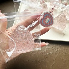 쫀득쫀득 커다란 딸기 스퀴시 과일모형, 투명한