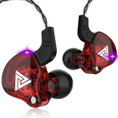 기존 QKZ AK6 구리 드라이버 HiFi 유선 이어폰 레이스 스포츠 헤드폰베이스 스테레오 헤드셋 음악 버드 3.5, 1개, 05 Red
