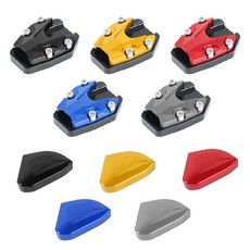 PCX 사이드스탠드 클립 삼각대 셋트 말발굽 날개 확장패드 보조스텝, 블루, 1세트