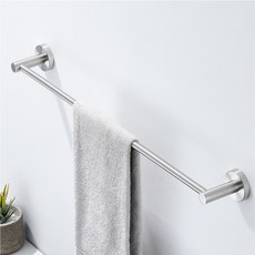 준앤코 스테인리스 욕실 악세사리 세트 무타공설치, 스테인리스 수건걸이, 1개, 실버